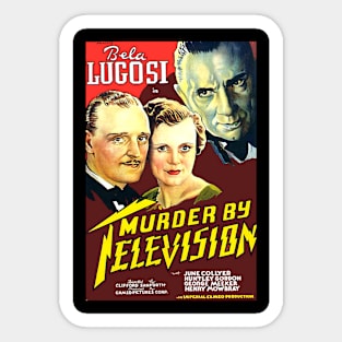 Classic Horror Movie Poster - Murder by Television Sticker